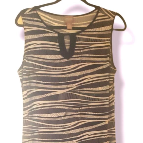 Chicos Maxi Dress Animal Print Size 1 - Picture 1 of 3